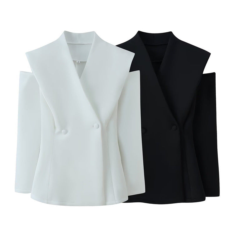 Two-Tone Long Sleeve Blazer