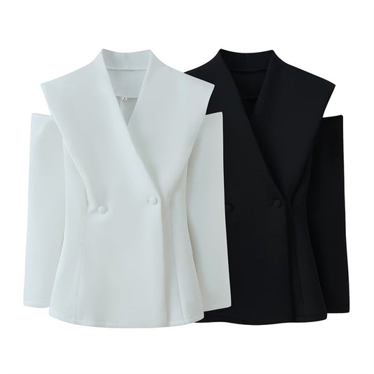 Two-Tone Long Sleeve Blazer