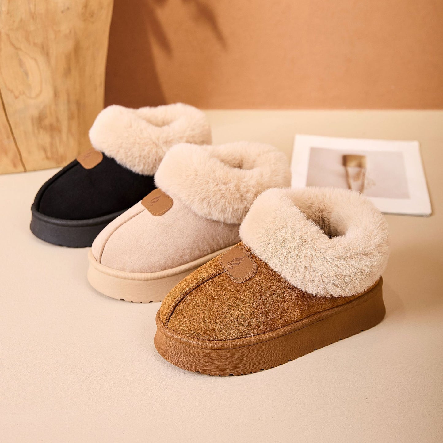 Woolen Plush Anti-Slip Slippers