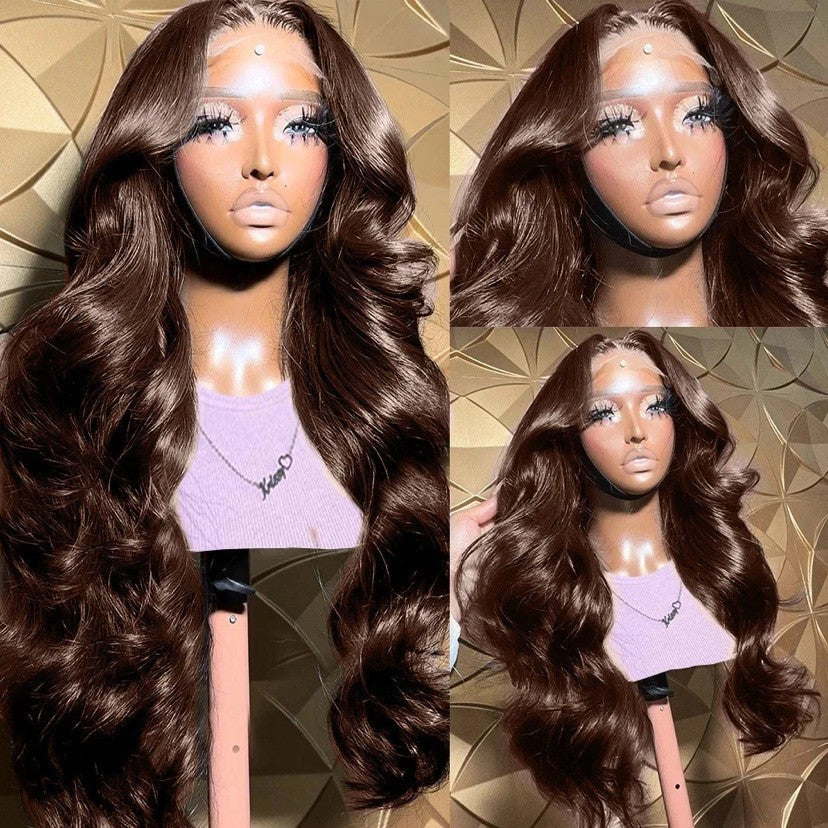 Machine Made Lace Wig Long Curly Hair