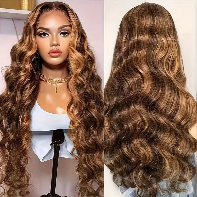 Machine Made Lace Wig Long Curly Hair